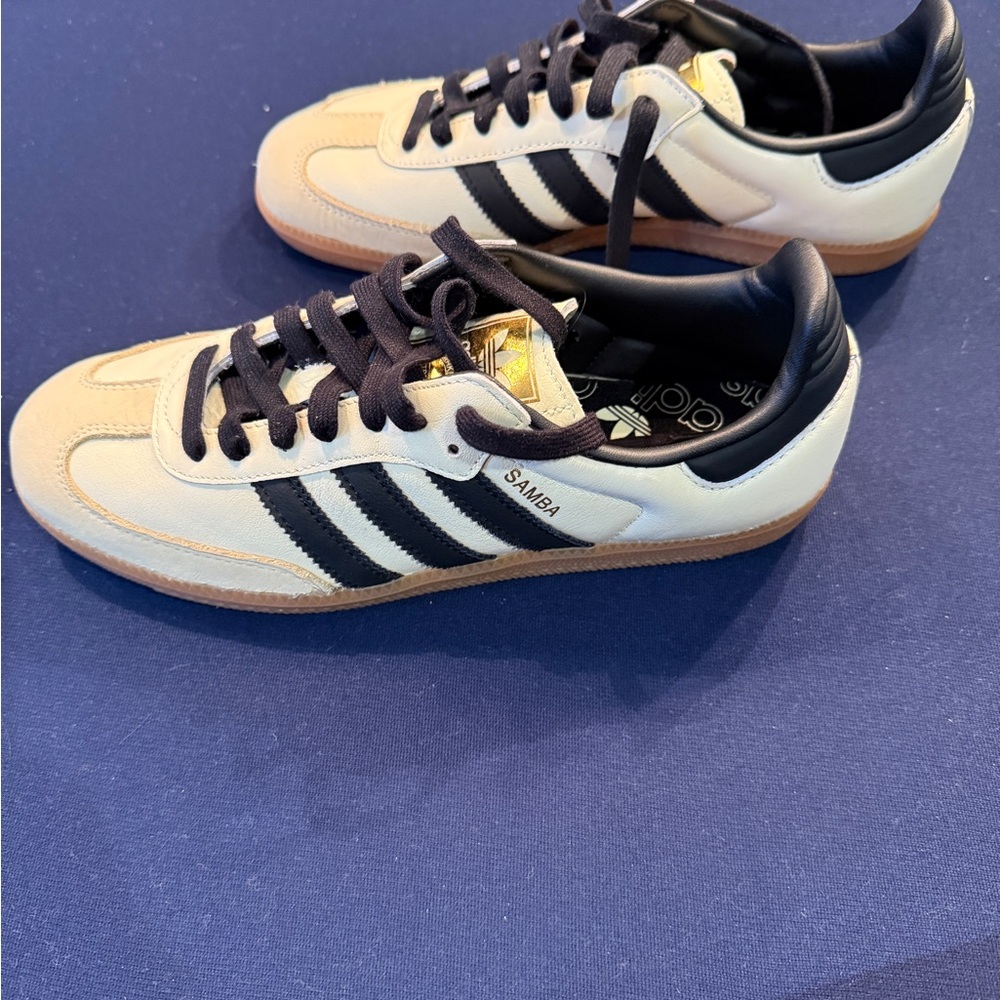 Adidas Samba Athletic Shoes - Cream and Black
